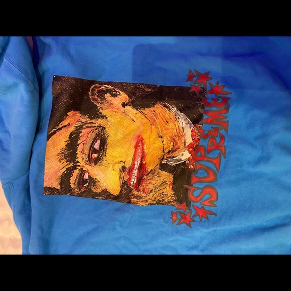 Blue SUPREME sweatshirt. RARE!! Size XL. - Picture 6 of 8